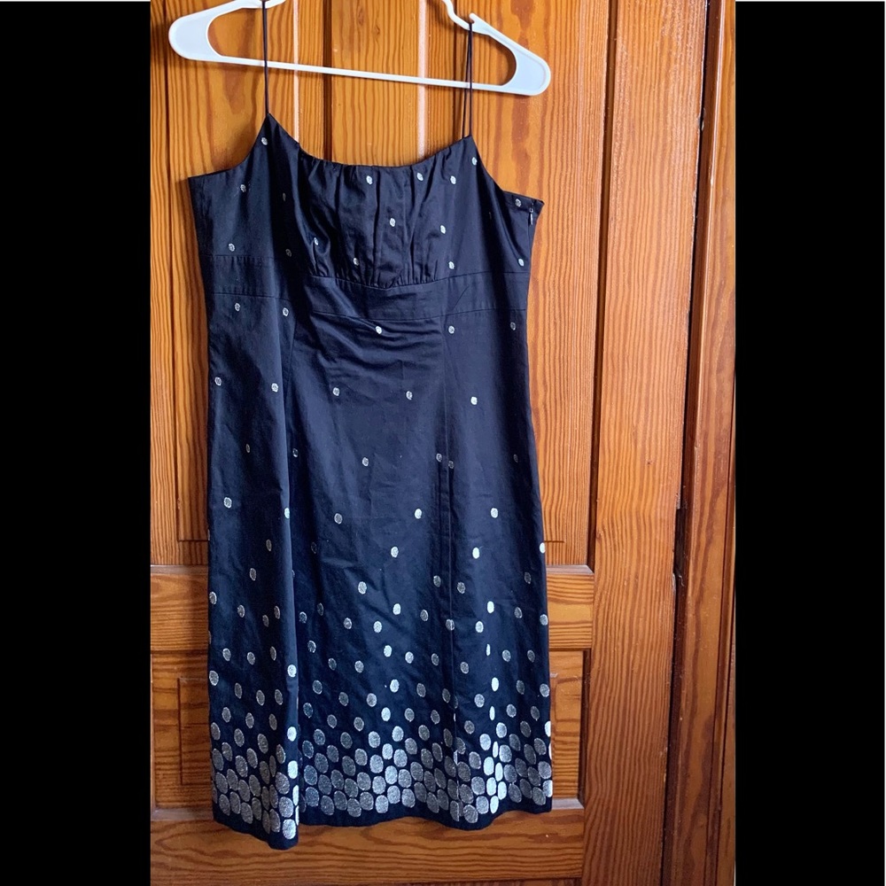 Ann Taylor Petites Navy Blue Spaghetti Strap Dress